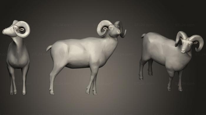 Статуэтки животных (АНТИЛОПА ЛОУПОЛИ, STKJ_0701) 3D модель для ЧПУ станка